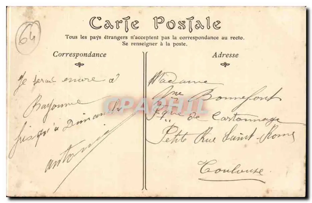 Bayonne — Het Theater — ND Phot - Achterkant