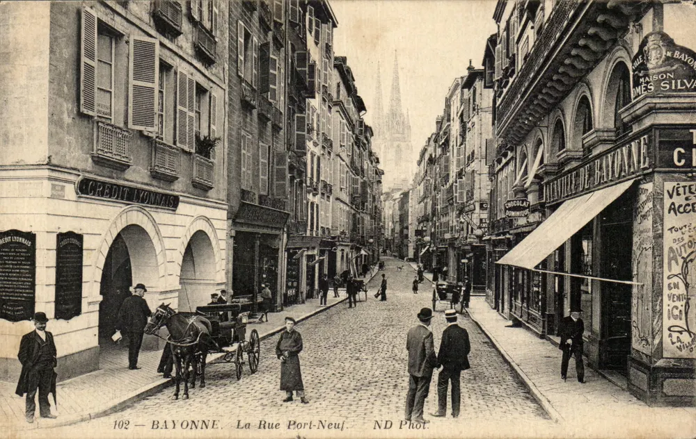 Bayonne — Ansicht der Port-Neuf-Straße — ND Fotografie - Vorderseite