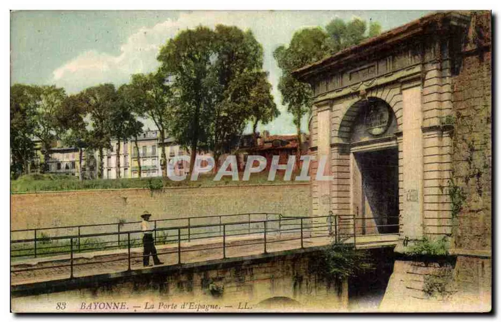 Bayonne — A Porta da Espanha — LL. n°83 - Frente