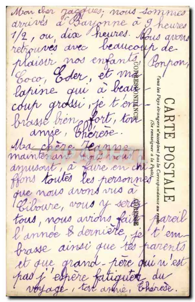 Bayonne — A Porta da Espanha — LL. n°83 - Verso