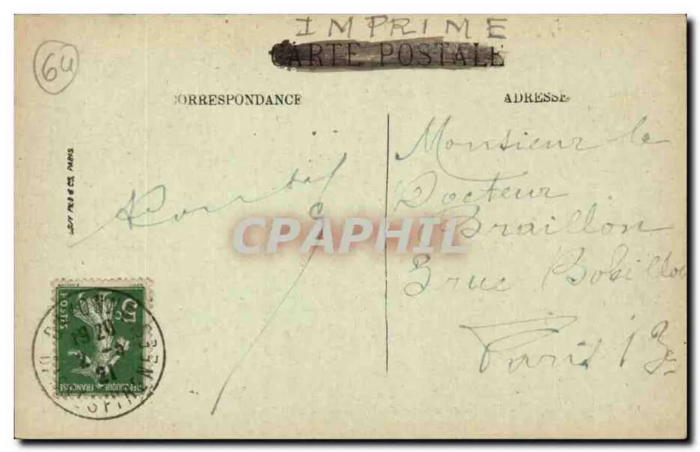 Bayonne — Verbindung der Nive und Adour — LL. Nr. 18 - Rückseite