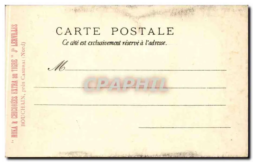 Hendaye — Desembarque do Anchoveta. — B. Silver, Imp. Éd. Toulouse, Paris. - Verso