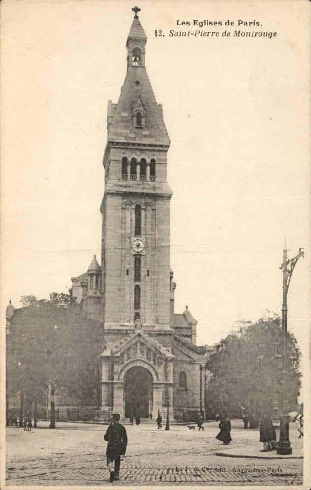 Igreja de São Pedro de Montrouge — Paris — edição de Cie, Angoustrême-Paris, n°12 - Frente