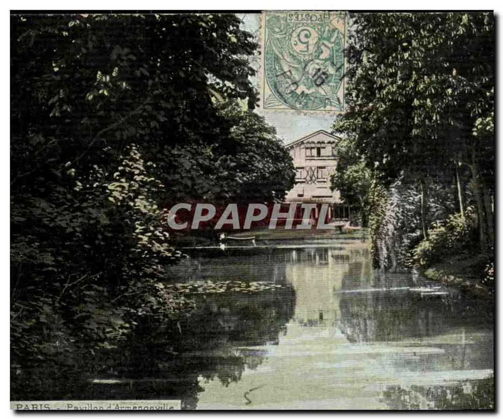 PARIS - Pavilhão de Armenonville — vista do lago e do edifício, editor L.Y. & Cie - Frente