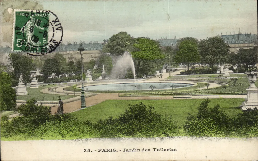 Jardim das Tuileries — Paris — editor anônimo, n° 35 - Frente