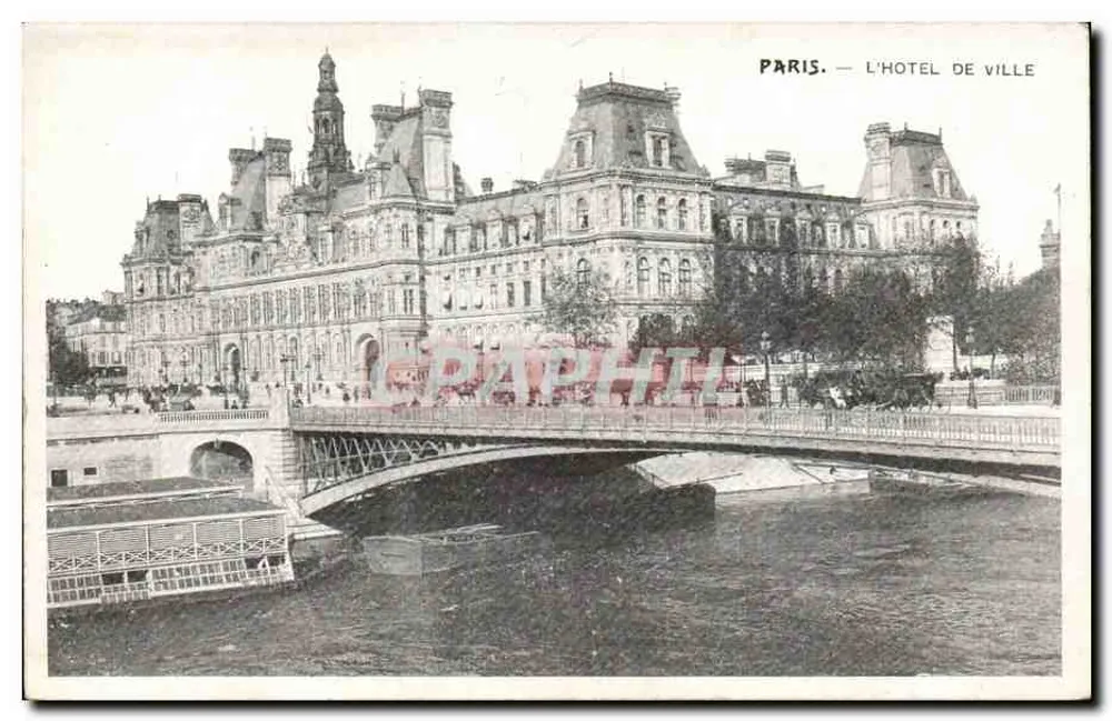 Paris — O Hotel de Ville — editor não identificado - Frente