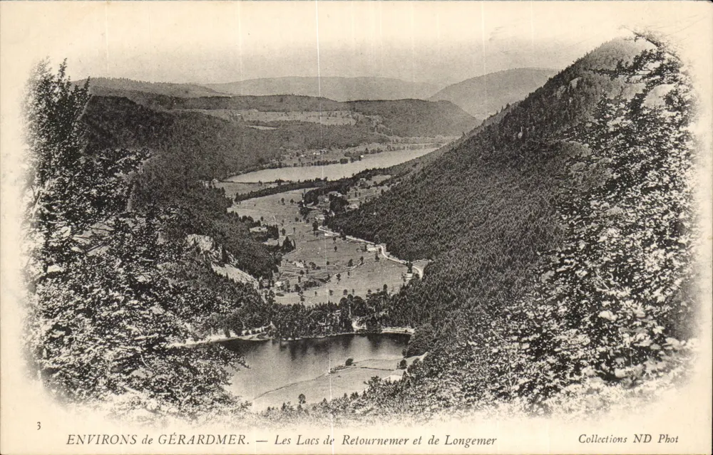 Umgebung von Gérardmer — Seen Retournemer und Longemer — Sammlung ND Phot - Vorderseite