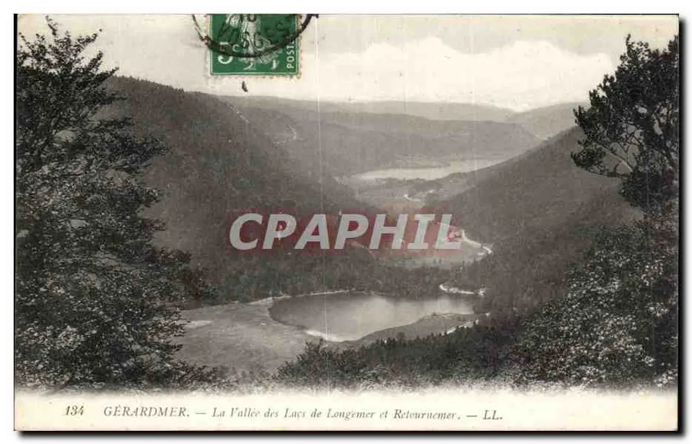 Gérardmer — Blick auf das Tal der Seen Longemer und Retournemer — LL. — Nr. 134 - Vorderseite