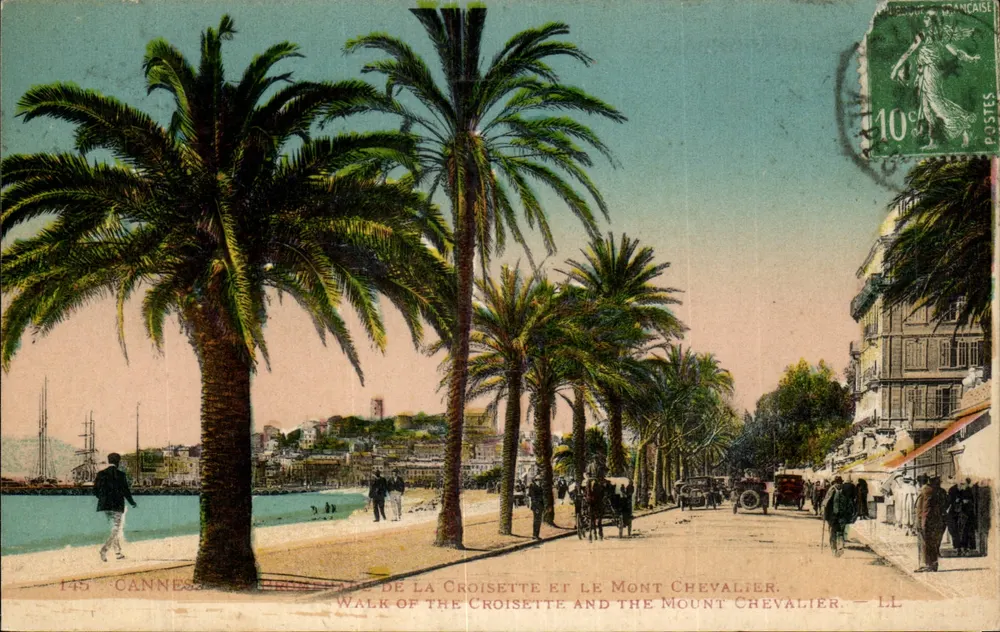Cannes — Promenade der Croisette und der Mount Chevalier — LL, n°145 - Vorderseite