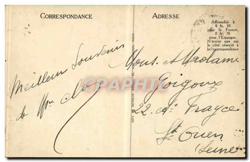 Cannes — Promenade der Croisette und der Mount Chevalier — LL, n°145 - Rückseite