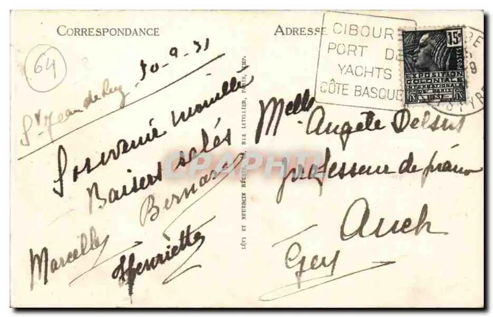Hendaye — Vista panorâmica — LL, n° 102 - Verso