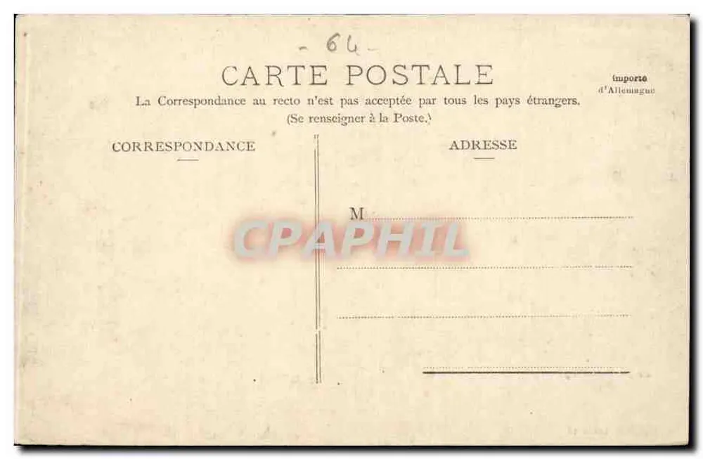 O Ponte Marengo — Bayonne — R.&J. D. 10876,12 - Verso