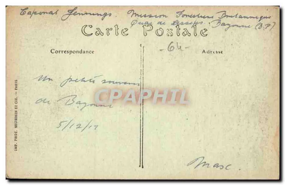 Bayonne — Os Jardins — ND. Fot. - Verso