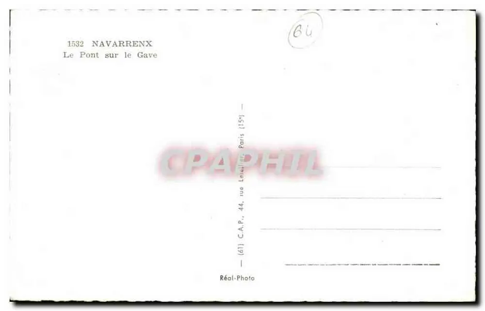 El Puente sobre el Gave — Navarrenx — C.A.P. Paris - Reverso