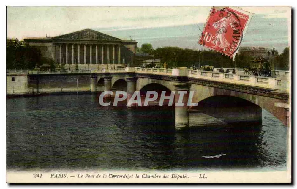 Paris — Der Pont de la Concorde und das Chamber of Deputies — LL, n°241 - Vorderseite