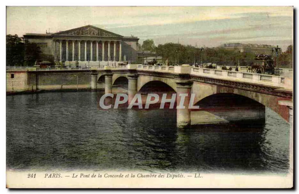 Paris - Der Pont de la Concorde und das Chamber of Deputies - LL. Nr. 241 - Vorderseite