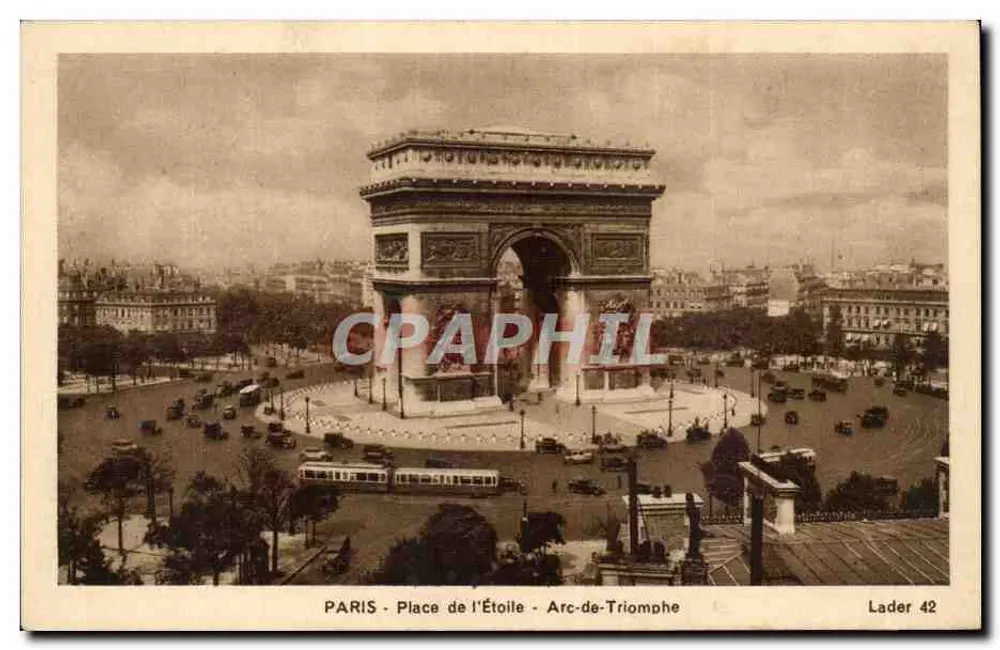 Paris - Place de l'Étoile - Arco do Triunfo — Lader 42 - Frente