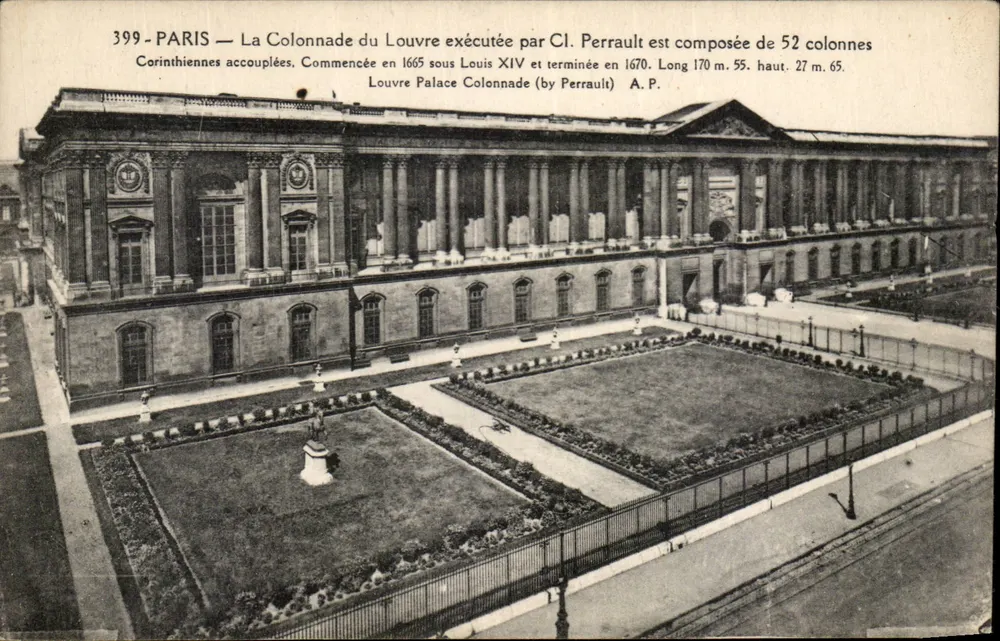 Paris — A Colunata do Louvre — editor A. P. n°399 - Frente