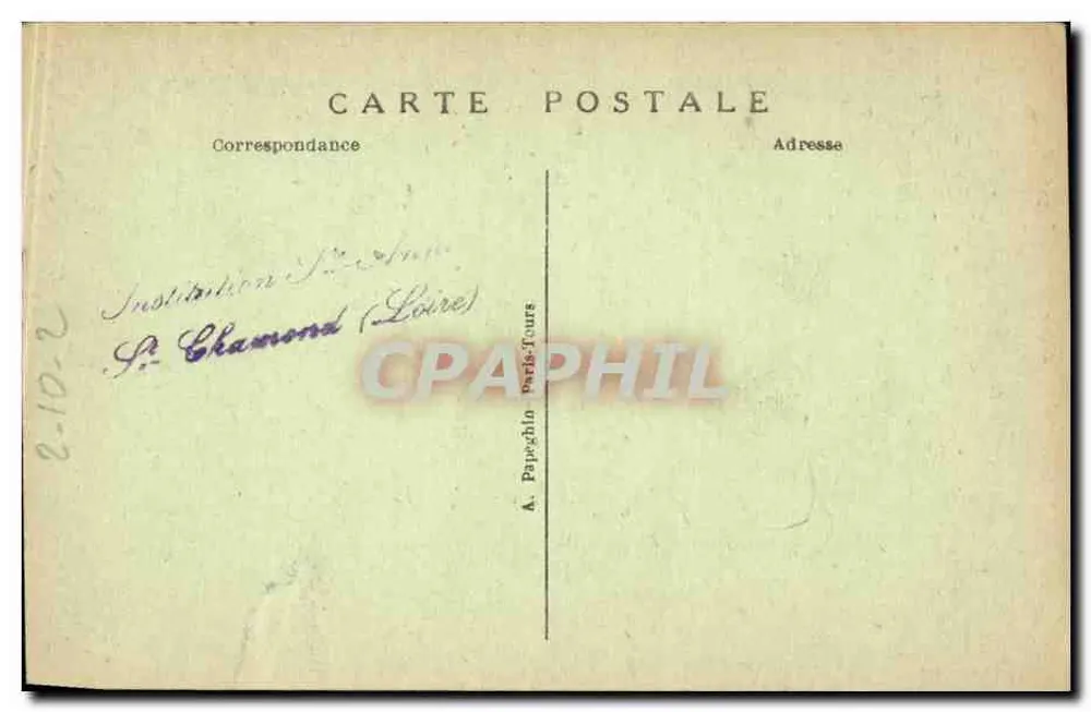 Paris — A Colunata do Louvre — editor A. P. n°399 - Verso