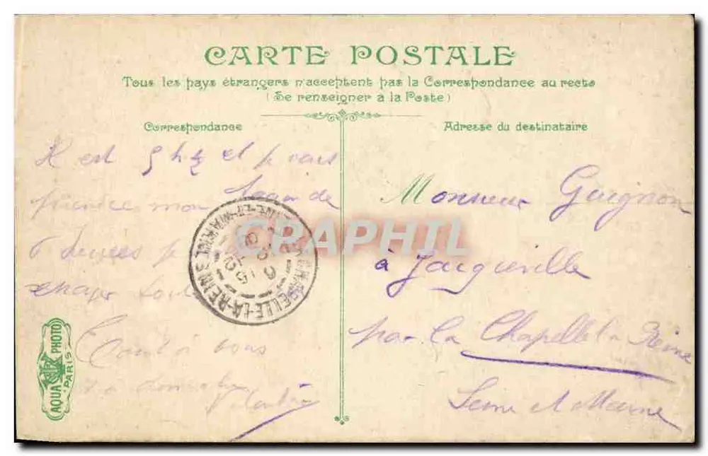 Paris. Avenue de Breteuil zu den Invaliden — Verlag Lefevre-Utile, Nr. 2109 - Rückseite
