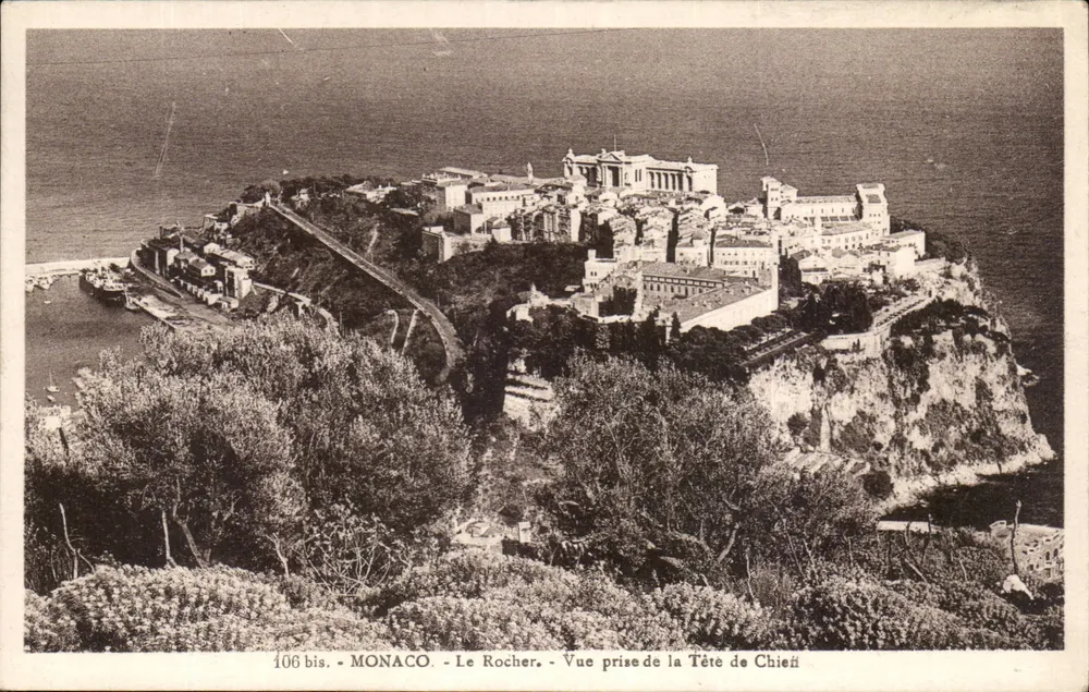 Monaco - Der Felsen - Ansicht vom Tête de Chieff - Vorderseite