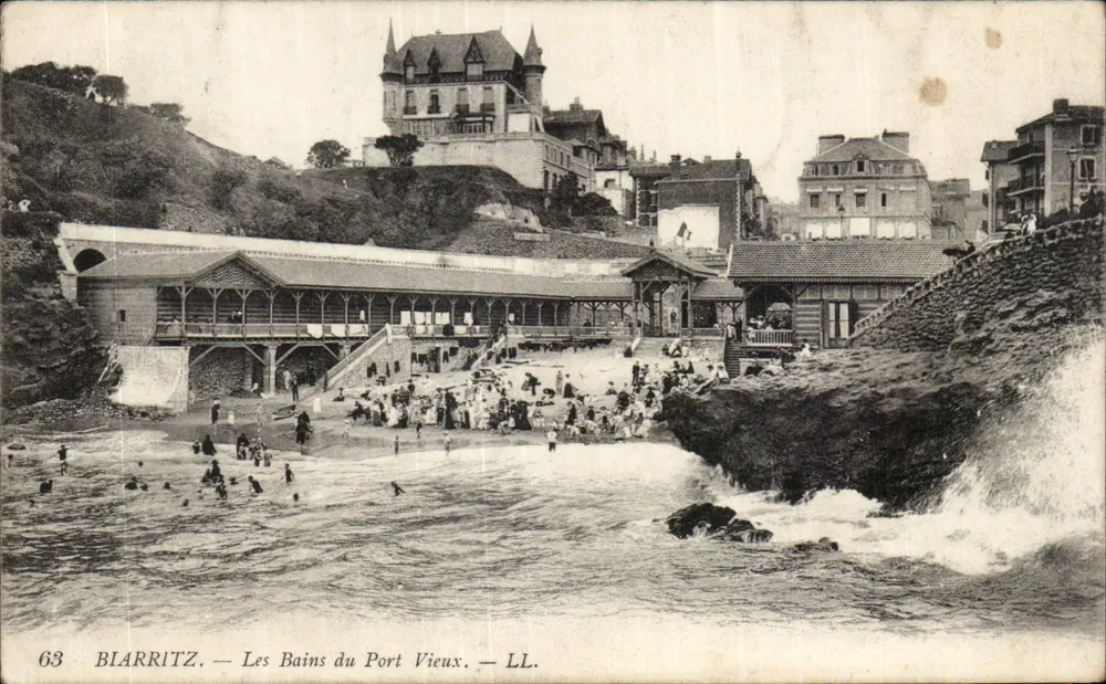 Blarritz — Die alten Badeanstalten des Hafens — LL, n°63 - Vorderseite
