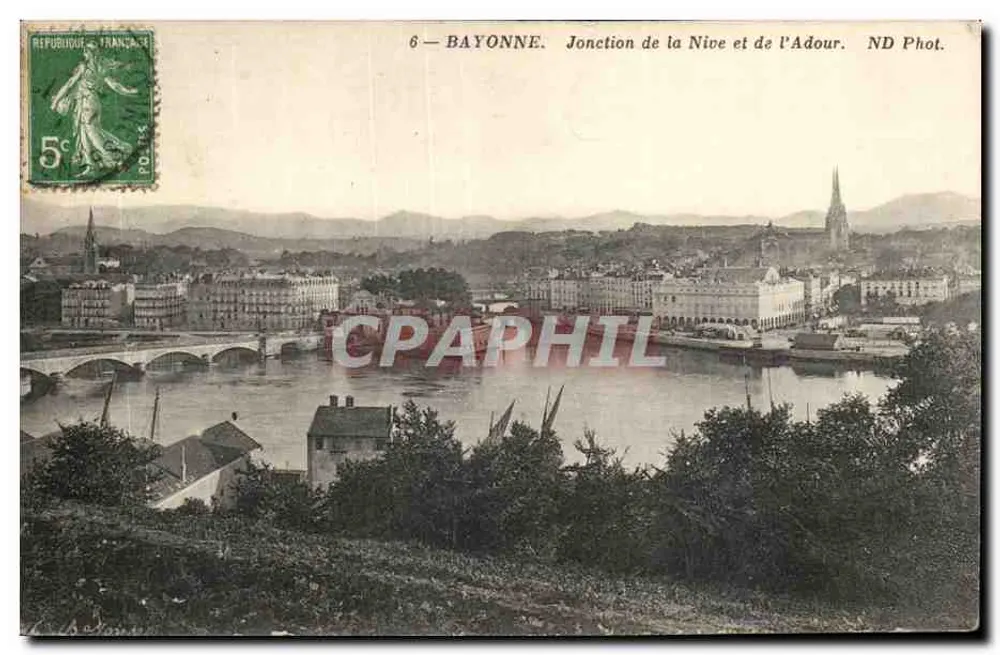 Bayonne — Verbindung der Nive und Adour — ND Fotografie - Vorderseite