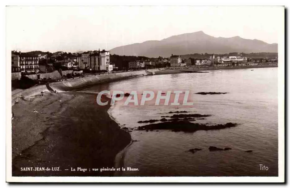 Saint-Jean-de-Luz — Die Strandpromenade; allgemeine Ansicht und die Rhune — Tito - Vorderseite