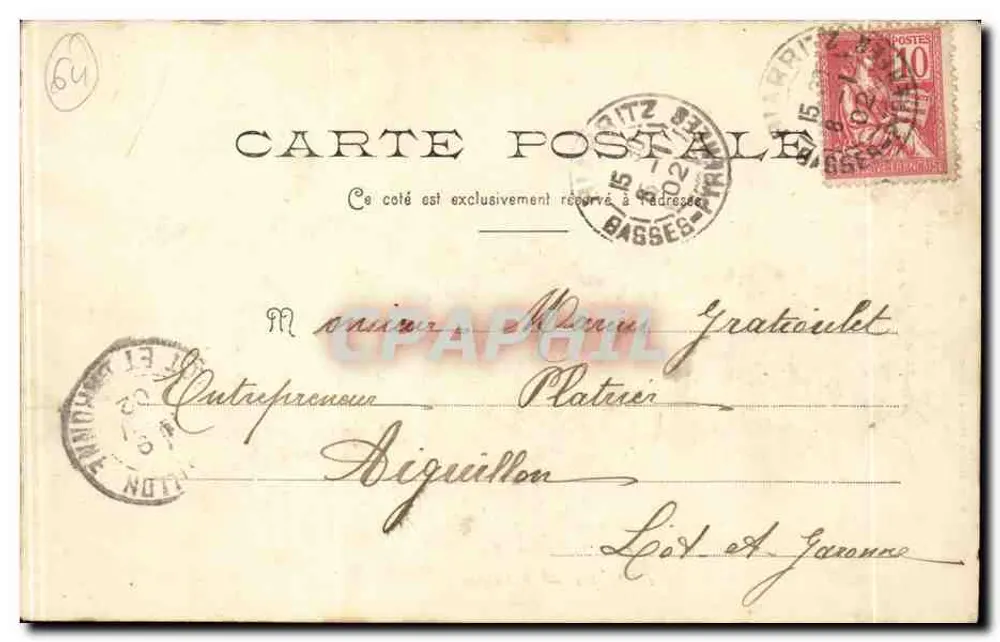 O Teatro — Bayonne — Grand Bany Condat, n° 10 - Verso