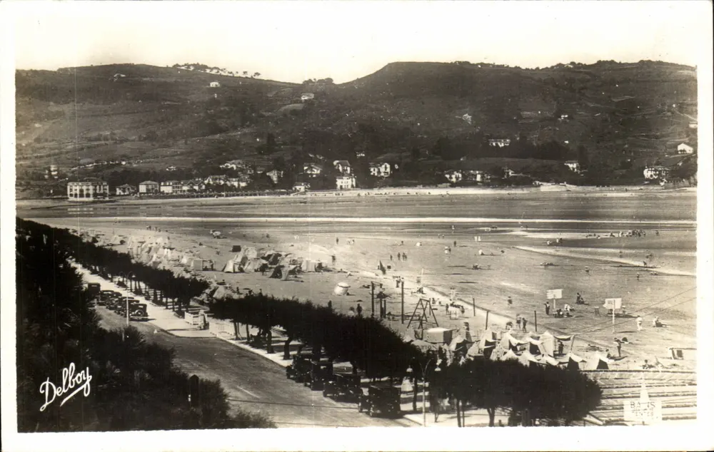 A Praia e Pontarable — Hendaye (B.P.) — M. Delboy, Bordeaux - Frente