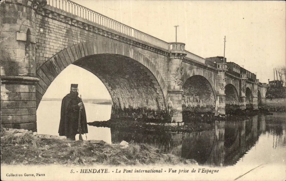 Hendaye - Der Internationale Brücke - Ansicht aus Spanien — Sammlung Gorce, Paris - Vorderseite