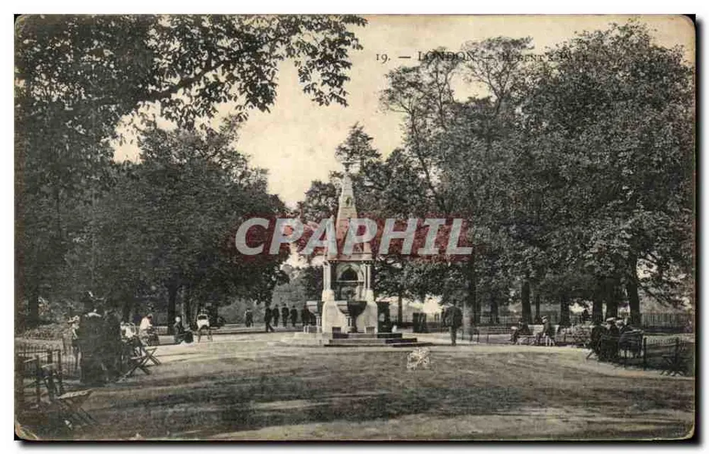 London — Regent's Park — Zentraler Denkmal — Verlag Famille, Paris, Nr. 19 - Vorderseite