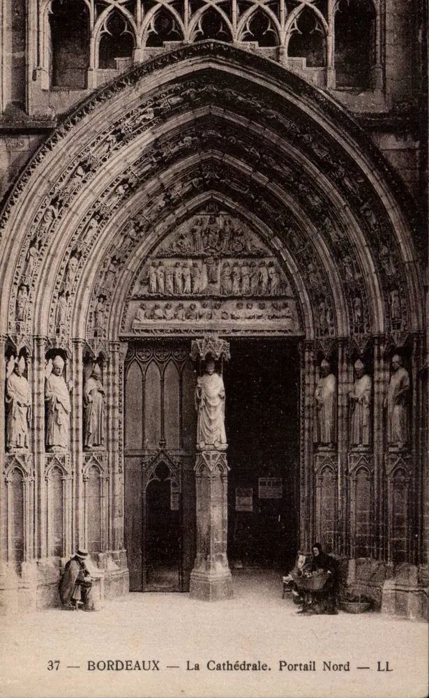 Bordeaux — Die Kathedrale. Nordportal — LL - Vorderseite