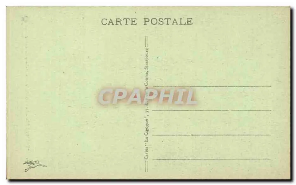 Strasbourg - Die Kathedrale - Die Madonna des Großen Portals — Verlag 'Cartes 'La Cigogne' Strasbourg - Rückseite