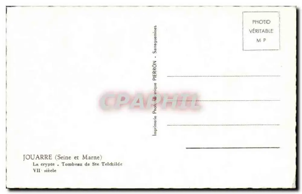 Jouarre - Cripta. Túmulo de Santa Telchilde - Século VII - Verso