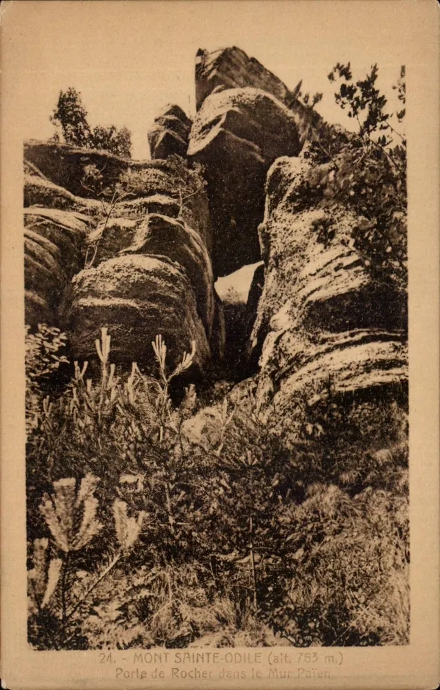 Mont Sainte-Odile — Felsenpforte im Patenwall — unbekannter Verleger, Nr. 24 - Vorderseite
