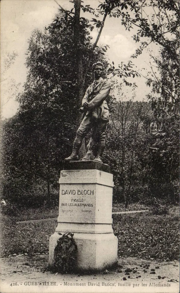 Guebwiller — Denkmal David Bloch, erschossen von den Deutschen — Verlag Guebwiller, n° 426 - Vorderseite