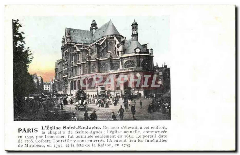 Paris - A Igreja de Saint-Eustache — editor não indicado, número de série não visível - Frente