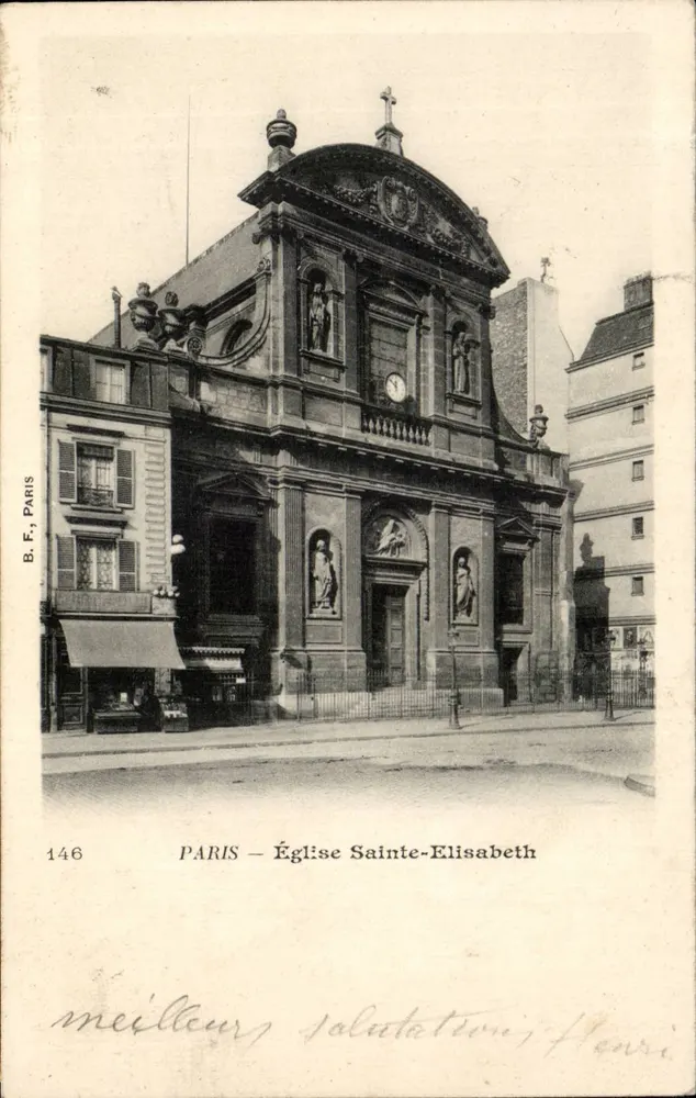 Paris — Igreja de Santa Elisabeth — B. F., Paris, n° 146 - Frente