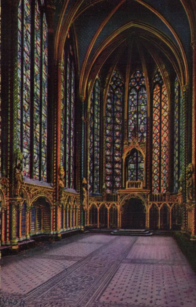 Interior da Santa Capela — capela alta — edições d'Art Yvon - Frente