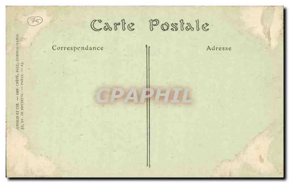 PARIS — A Igreja da Trindade — JURGELIN ET CIE, IMP. CRÉTÉ, SUCC. — PARIS — 43 - Verso