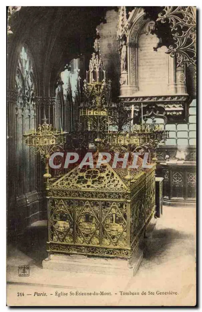 Paris — Kirche St-Étienne-du-Mont — Grabmal von St Geneviève — Verlag Nyon & Laroche, Nr. 244 - Vorderseite