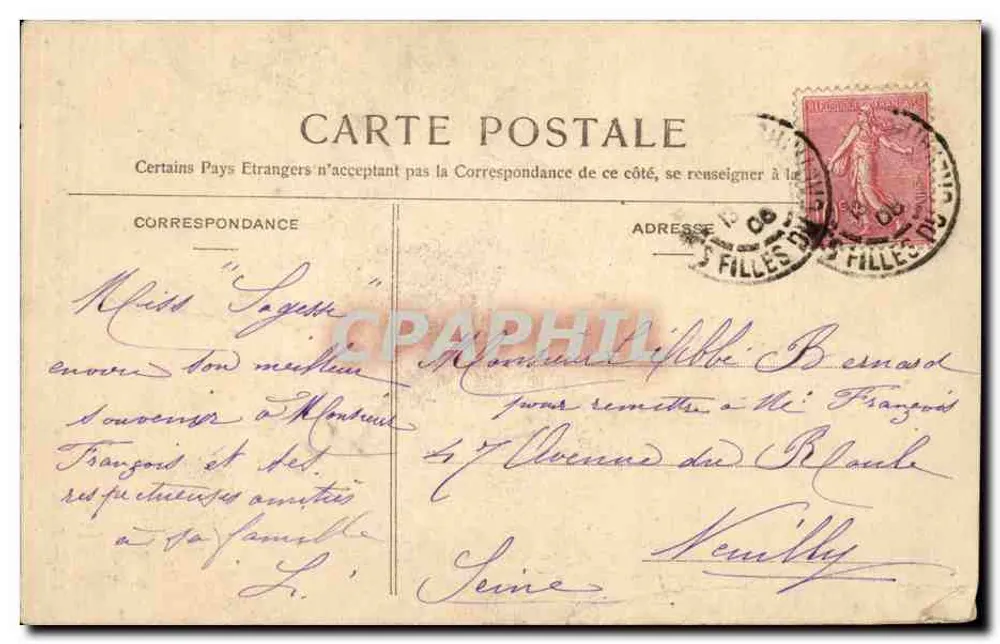 Paris — Kirche St-Étienne-du-Mont — Grabmal von St Geneviève — Verlag Nyon & Laroche, Nr. 244 - Rückseite