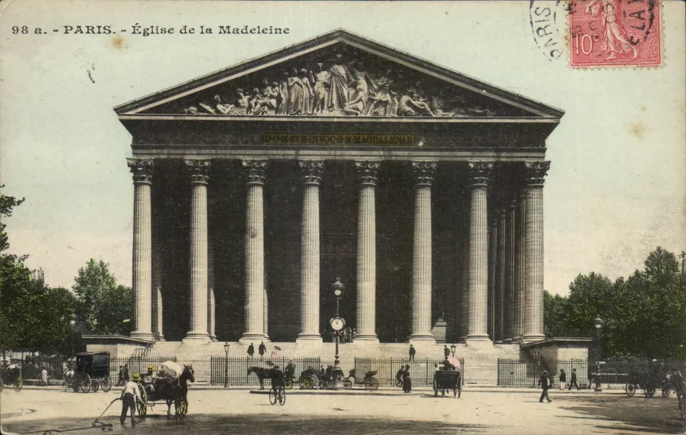 Igreja da Madeleine — Paris — editor desconhecido, n° 98 a. - Frente