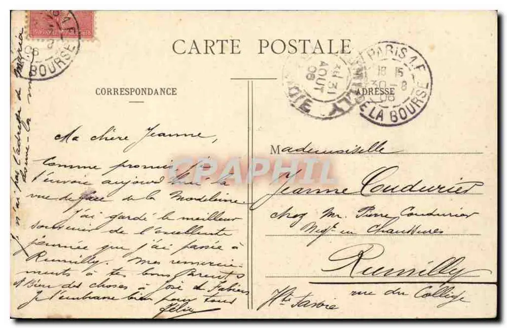 Igreja da Madeleine — Paris — editor desconhecido, n° 98 a. - Verso