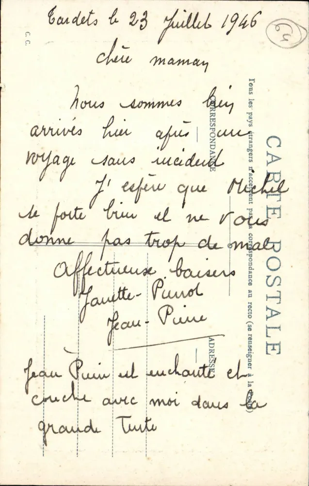 Cardets — O Pont Metálico — Uma Lavadeira - Verso