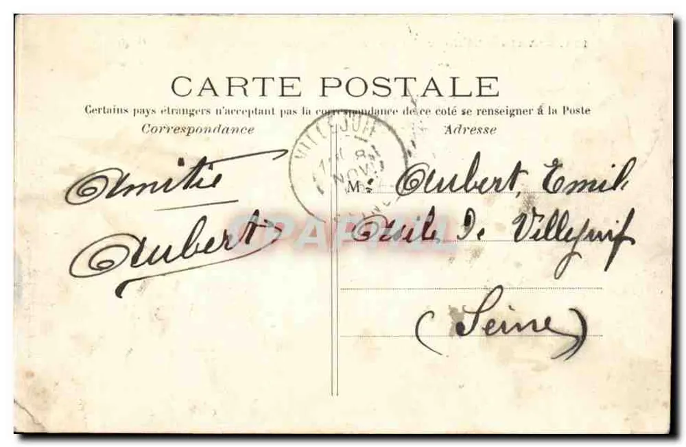 PARIS — Das Neue Louvre und die Statue von Lafayette — C.M. n°126 - Rückseite