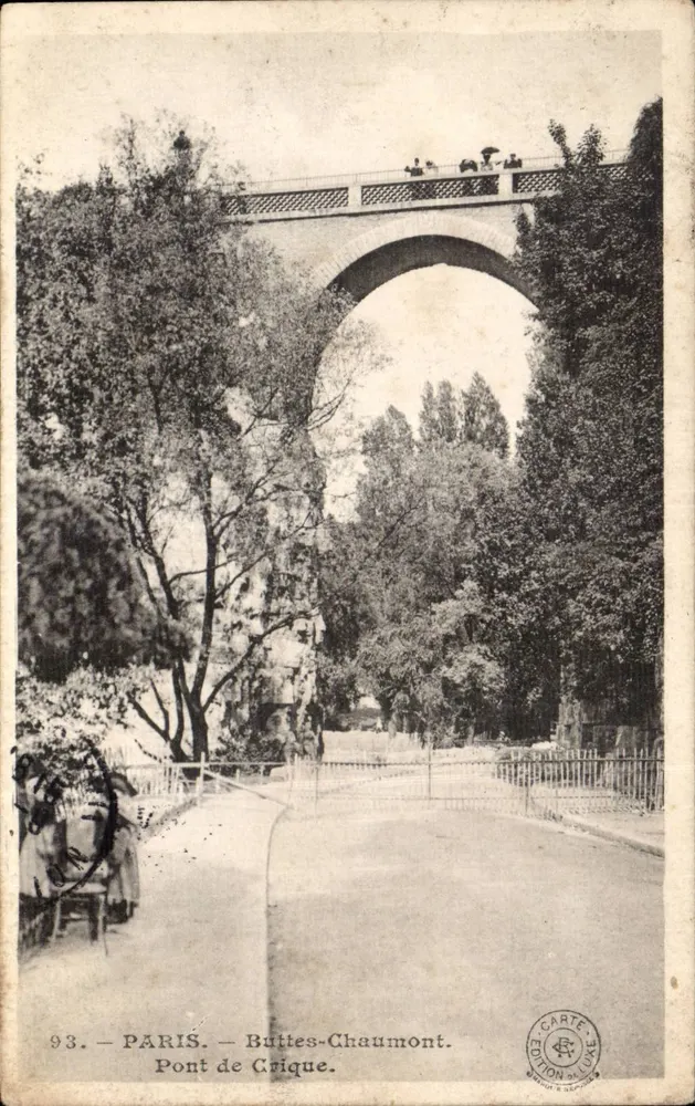 Paris - Buttes-Chaumont - Pont de Crique — Édition Carte & Cie, n°93 - Vorderseite