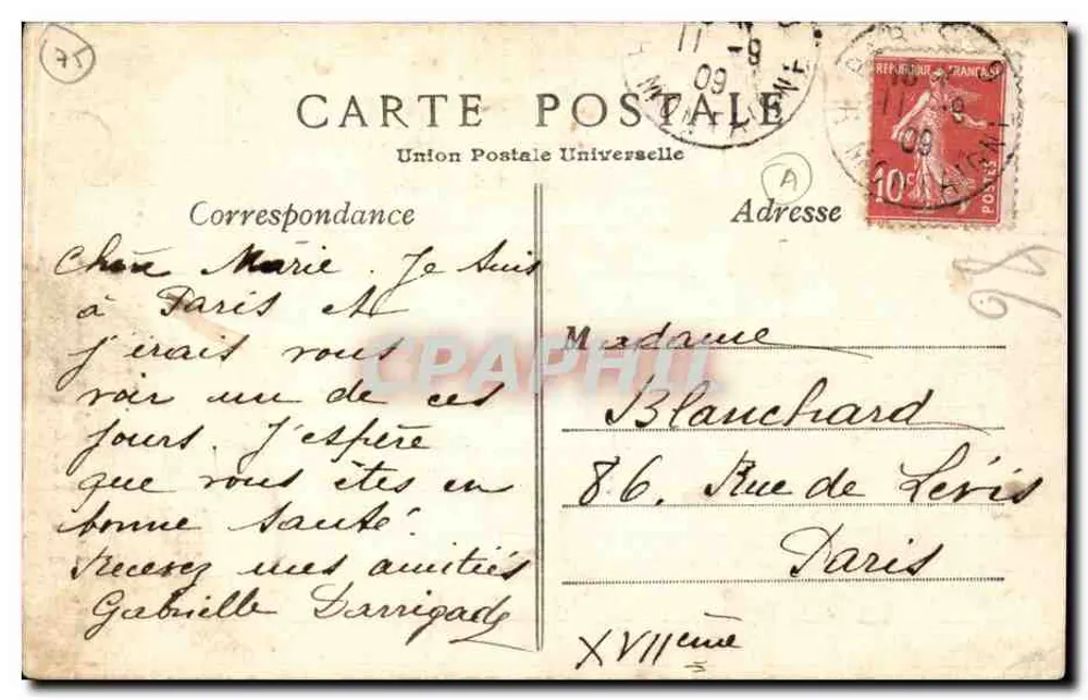 Paris - Buttes-Chaumont - Pont de Crique — Édition Carte & Cie, n°93 - Rückseite