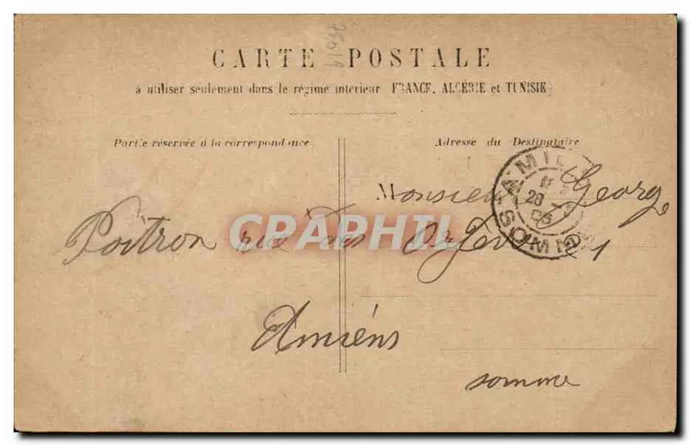 PARIS - Les Buttes-Chaumont — widok parku z promenadą i jeziorem — wydawca nieznany - Rewers